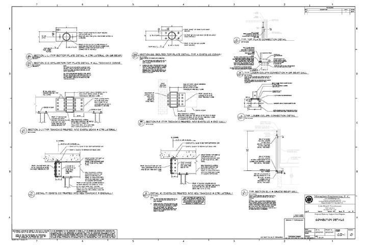 Town House Apartments at Lido Beach Balcony Repair Plan Connection Details