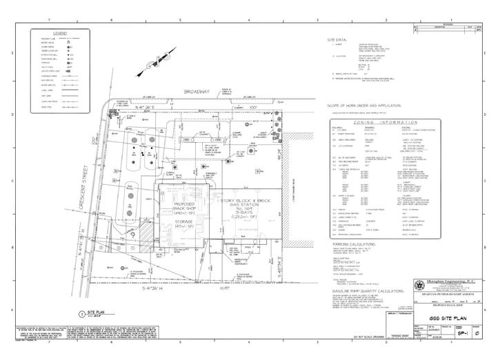 Gas Station Site Plan Spartan Petroleum BP Amoco