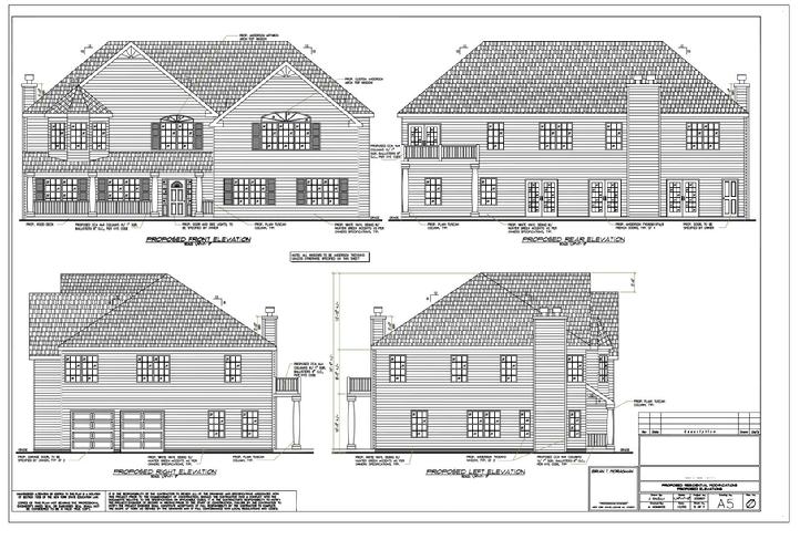 FRONT, SIDE & REAR ELEVATIONS