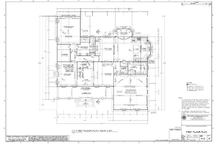 Structural Engineering First Floor Plan